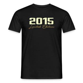 2015 Édition Limitée - 2015 Cadeau D'anniversaire - T-shirt homme - noir - Devant - AI Model Male 178 light (178cm)