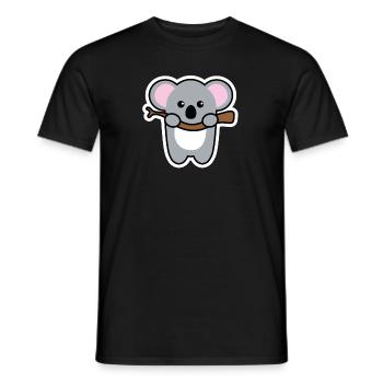 Koala bébé sur l'arbre - idée cadeau - T-shirt homme - noir - Devant - AI Model Male 178 light (178cm)