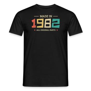 Legendär seit 1982 Original 1982 - Männer T-Shirt - Schwarz - Vorne - AI Model Male 178 light (178cm)