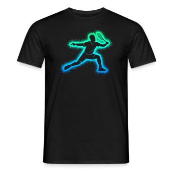 Badminton Badminton Joueurs Enfants Hommes Badminton - T-shirt homme - noir - Devant - AI Model Male 178 light (178cm)