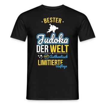 Best Judoka in the World - 100% Authentic - Men's T-Shirt - black - Front - AI Model Male 178 light (178cm)