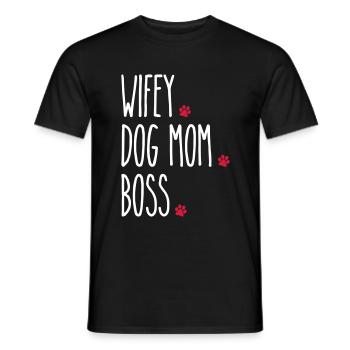 Wifey Chien Maman Boss - T-shirt homme - noir - Devant - AI Model Male 178 light (178cm)