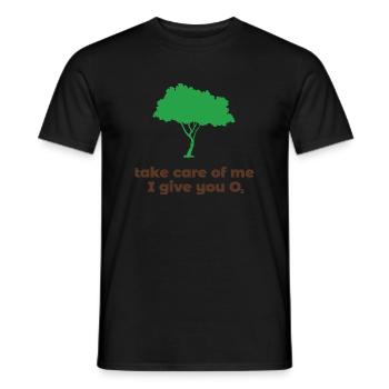 environment - Men's T-Shirt - black - Front - AI Model Male 178 light (178cm)