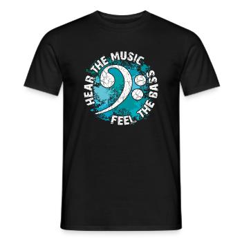 Écoutez la musique - sentez la basse - T-shirt homme - noir - Devant - AI Model Male 178 light (178cm)