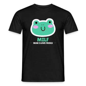 Frosch Laubfrosch Lustiger Frosch - Männer T-Shirt - Schwarz - Vorne - AI Model Male 178 light (178cm)