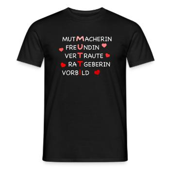 Mutti - für die beste Mutter der Welt - Männer T-Shirt - Schwarz - Vorne - AI Model Male 178 light (178cm)