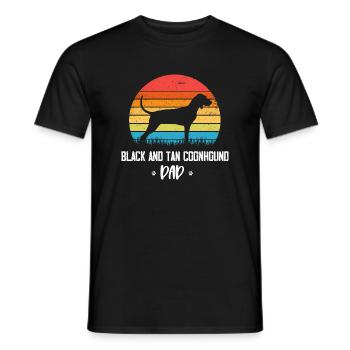 Black and Tan Coonhound - Men's T-Shirt - black - Front - AI Model Male 178 light (178cm)