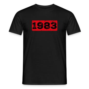 1983 40e anniversaire - T-shirt homme - noir - Devant - AI Model Male 178 light (178cm)
