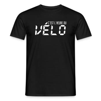 C'est L'heure Du Vélo - T-shirt homme - noir - Devant - AI Model Male 178 light (178cm)
