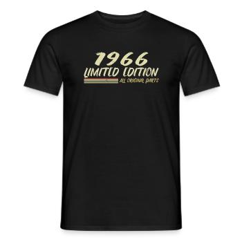 1966 Birthday Gift Idea 1966 - Men's T-Shirt - black - Front - AI Model Male 178 light (178cm)