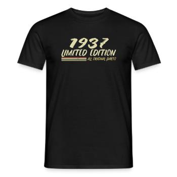Cadeau D'anniversaire 1937 Idée Cadeau 1937 - T-shirt homme - noir - Devant - AI Model Male 178 light (178cm)