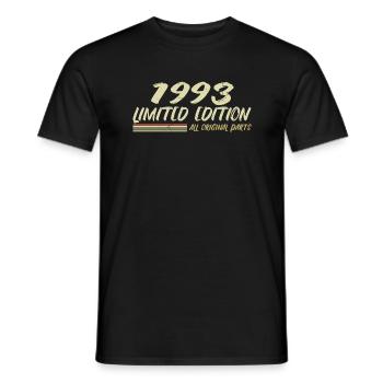 1993 Birthday Gift Idea 1993 - Men's T-Shirt - black - Front - AI Model Male 178 light (178cm)