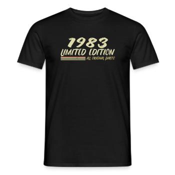 1983 Birthday Gift Idea 1983 - Men's T-Shirt - black - Front - AI Model Male 178 light (178cm)