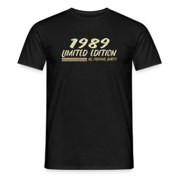 Cadeau D'anniversaire 1989 Idée Cadeau 1989 - T-shirt homme - noir - Devant - AI Model Male 178 light (178cm)