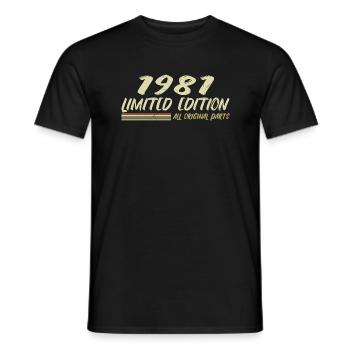 1981 Geburtstag Geschenkidee 1981 - Männer T-Shirt - Schwarz - Vorne - AI Model Male 178 light (178cm)