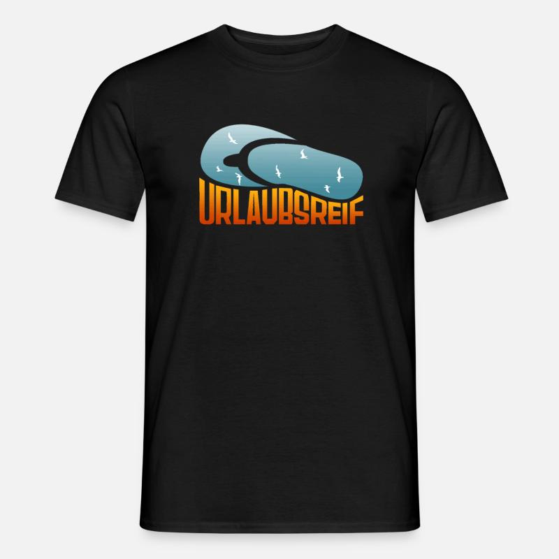 urlaubsreif - Männer T-Shirt - Schwarz