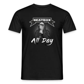 Beatbox all day - Men's T-Shirt - black - Front - AI Model Male 178 light (178cm)