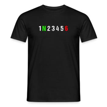 Gearshift - Biker, Motorcycle, Race - Men's T-Shirt - black - Front - AI Model Male 178 light (178cm)