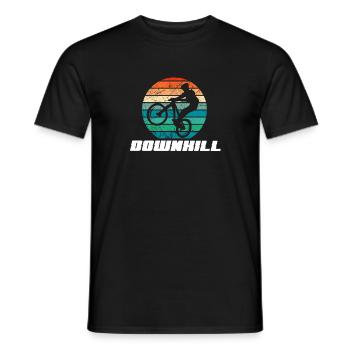 Downhill, mountain bike, gift, MTB - Men's T-Shirt - black - Front - AI Model Male 178 light (178cm)