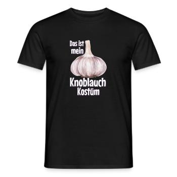 Mein Knoblauch Kostüm - Halloween, Knolle, Garlic - Männer T-Shirt - Schwarz - Vorne - AI Model Male 178 light (178cm)