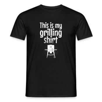 Ma chemise de barbecue - barbecue, barbecue, barbecue, barbecue - T-shirt homme - noir - Devant - AI Model Male 178 light (178cm)