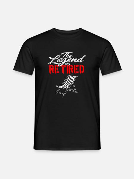 Legenden har gått i pension - pensionär, pensionär, pension - T-shirt herr - svart