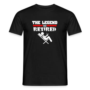 The legend has retired - Rentner, Pensionär, Rente - Männer T-Shirt - Schwarz - Vorne - AI Model Male 178 light (178cm)
