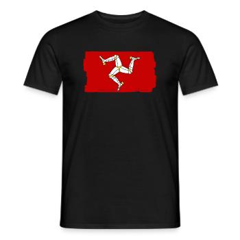 Drapeau de l’île de Man Triskele Drapeau de l’île de Man - T-shirt homme - noir - Devant - AI Model Male 178 light (178cm)