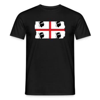 Sardinia flag Sardinian flag Sardegna flag - Men's T-Shirt - black - Front - AI Model Male 178 light (178cm)