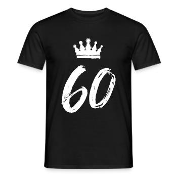 60 Number crown - Men's T-Shirt - black - Front - AI Model Male 178 light (178cm)