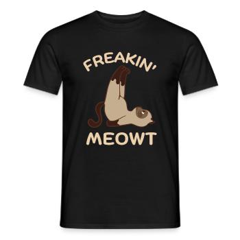 Freakin Meowt - Männer T-Shirt - Schwarz - Vorne - AI Model Male 178 light (178cm)