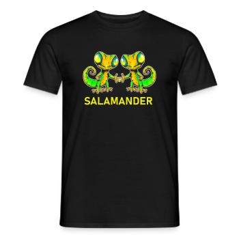 Salamandre Gecko Amis - T-shirt homme - noir - Devant - AI Model Male 178 light (178cm)