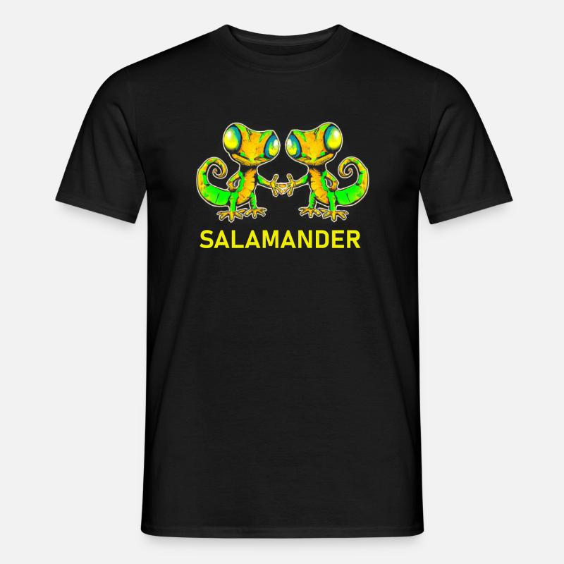 Salamander Gecko Freunde - Männer T-Shirt - Schwarz