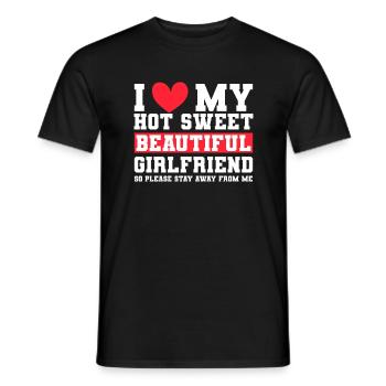 Ich Liebe Meine Freundin Paare Freund Geschenkidee - Männer T-Shirt - Schwarz - Vorne - AI Model Male 178 light (178cm)
