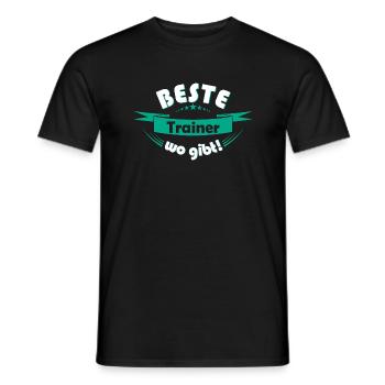 Trainer - Männer T-Shirt - Schwarz - Vorne - AI Model Male 178 light (178cm)