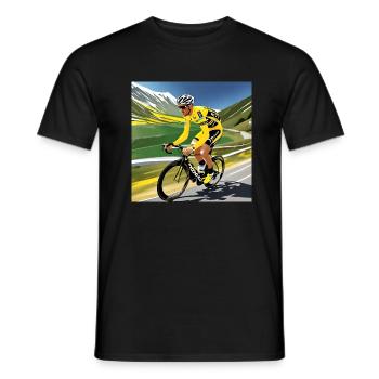 Retro Cyclist - Men's T-Shirt - black - Front - AI Model Male 178 light (178cm)