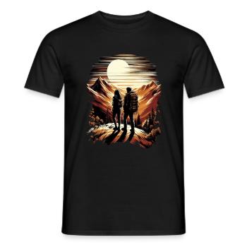Sunrise: Discover the world together! - Men's T-Shirt - black - Front - AI Model Male 178 light (178cm)