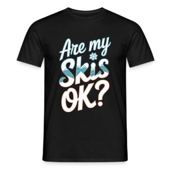 Are My Skis Ok 12 - Männer T-Shirt - Schwarz - Vorne - AI Model Male 178 light (178cm)
