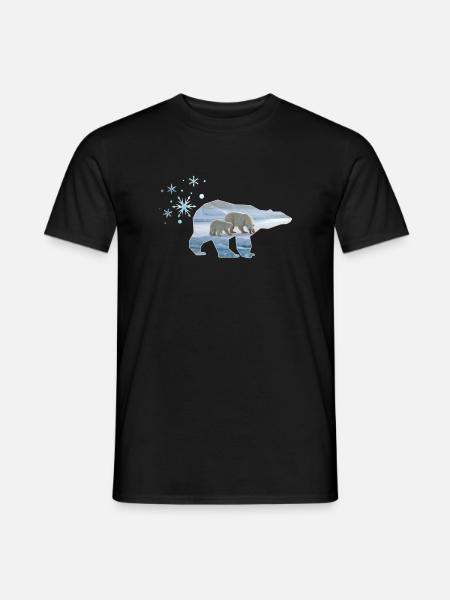 polar bear - Men's T-Shirt - black
