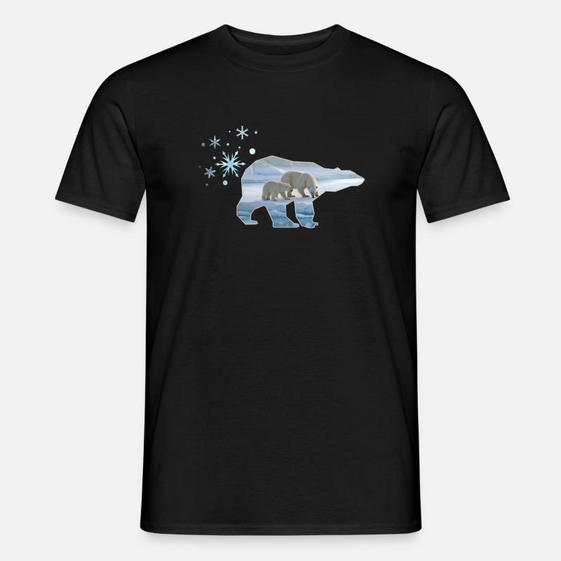 Eisbär - Männer T-Shirt - Schwarz