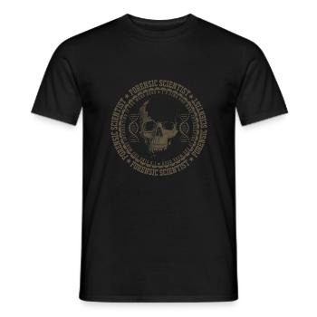 Scientifique légiste Scientifique légiste énonciations drôles Tot - T-shirt homme - noir - Devant - AI Model Male 178 light (178cm)