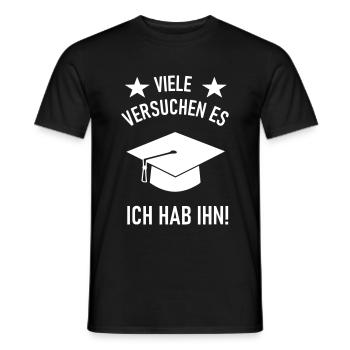 Ich hab ihn den Abschluss Bachelor Master Uni - Männer T-Shirt - Schwarz - Vorne - AI Model Male 178 light (178cm)