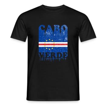Cabo Verde 2020 Cap Verde Drapeau Afrique - T-shirt homme - noir - Devant - AI Model Male 178 light (178cm)