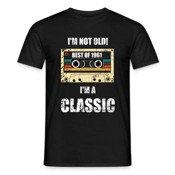 60e cadeau d'anniversaire - T-shirt homme - noir - Devant - AI Model Male 178 light (178cm)
