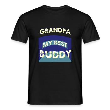 Grandpa my best Buddy, Erinnerungen, Geschenkidee - Männer T-Shirt - Schwarz - Vorne - AI Model Male 178 light (178cm)