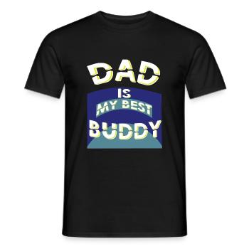 Dad is my best Buddy, Erinnerungsstück, Geschenk - Männer T-Shirt - Schwarz - Vorne - AI Model Male 178 light (178cm)