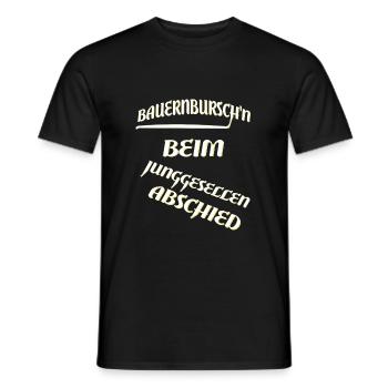 Bauernburschen- Junggesellenabschied, Party pur, - Männer T-Shirt - Schwarz - Vorne - AI Model Male 178 light (178cm)