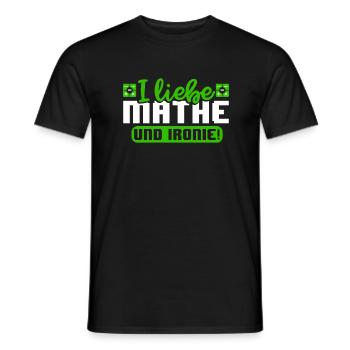 Ich liebe Mathe und Ironie Geschenk - Männer T-Shirt - Schwarz - Vorne - AI Model Male 178 light (178cm)