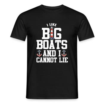J'aime les gros bateaux et je ne peux pas mentir - T-shirt homme - noir - Devant - AI Model Male 178 light (178cm)
