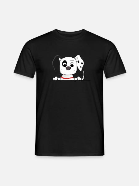 Dalmatiner Hund Lustig - Männer T-Shirt - Schwarz
